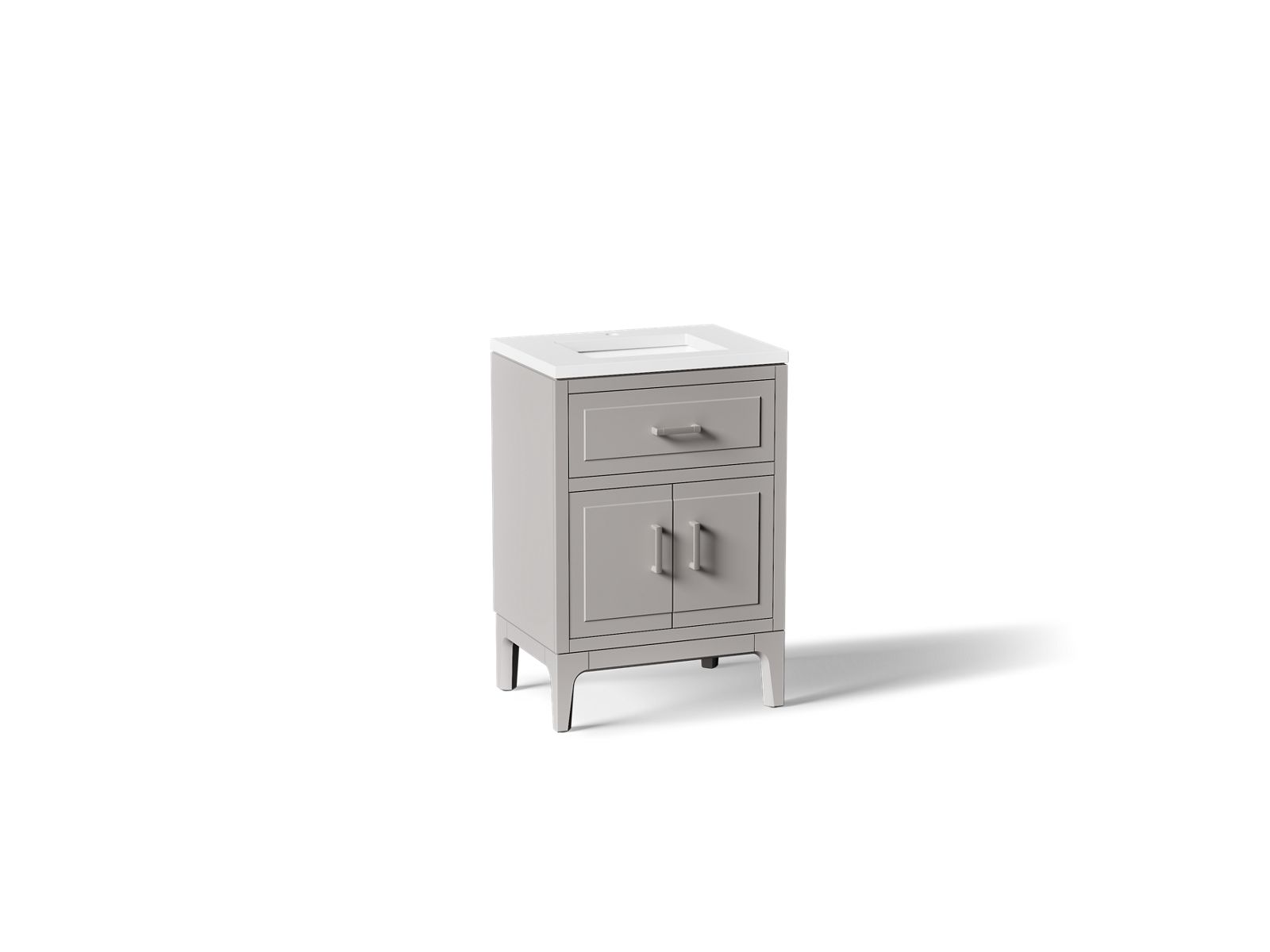 Seer 24" bathroom vanity cabinet with sink and quartz top - K-33551-ASB-1WT