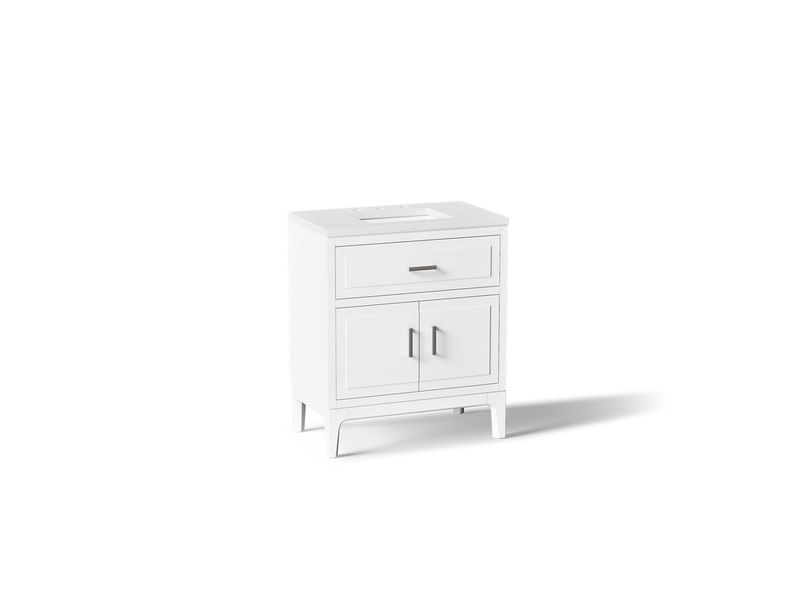 Seer 30" bathroom vanity cabinet with sink and quartz top - K-33552-ASB-0