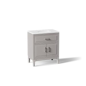 Seer 30" bathroom vanity cabinet with sink and quartz top - K-33552-ASB-1WT