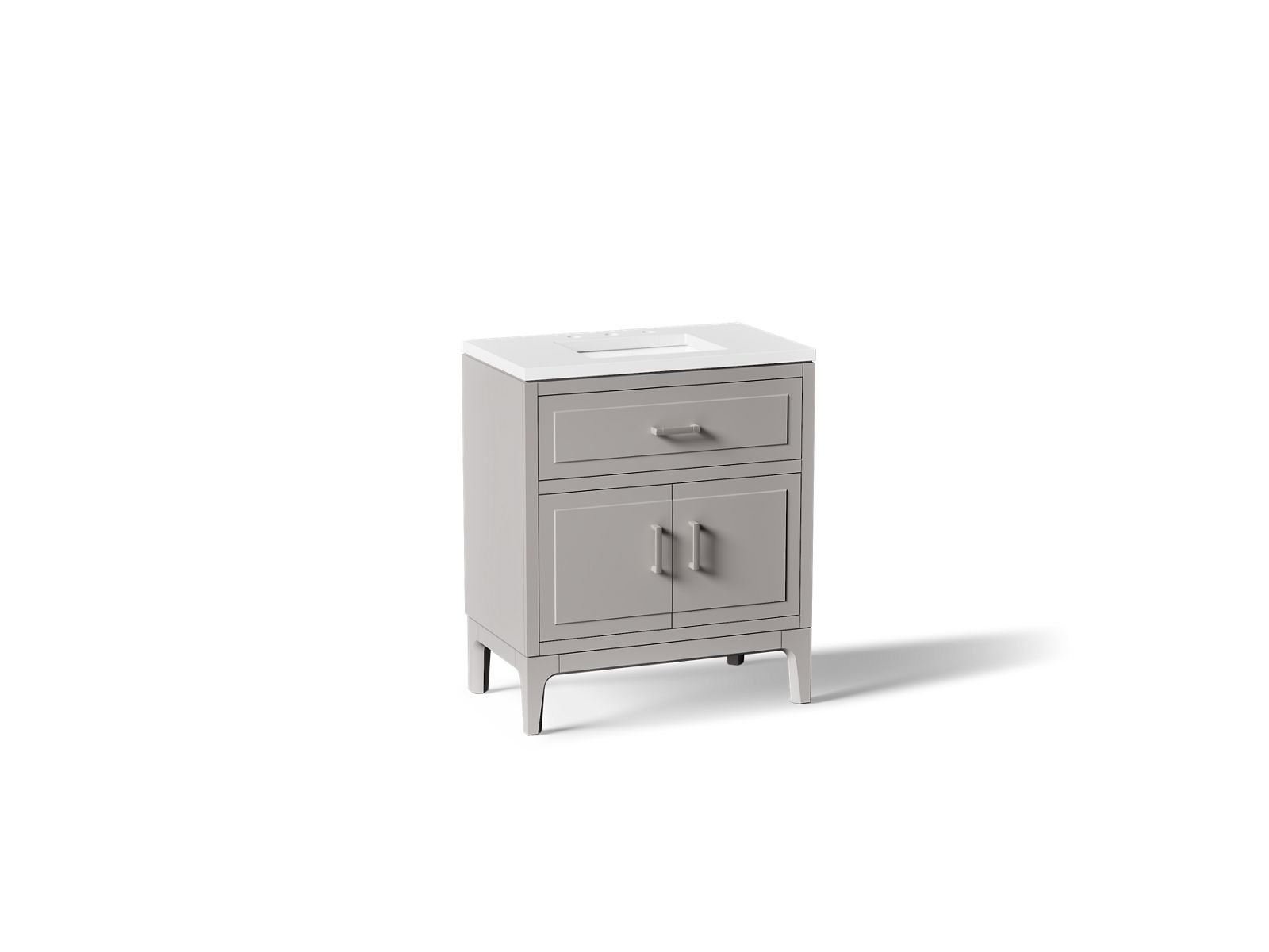 Seer 30" bathroom vanity cabinet with sink and quartz top - K-33552-ASB-1WT