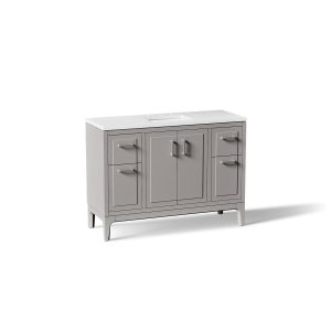 Seer 48" bathroom vanity cabinet with sink and quartz top - K-33554-ASB-1WT