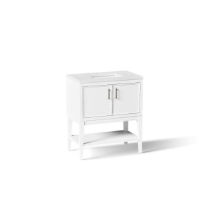 Winnow 30" bathroom vanity cabinet with sink and quartz top - K-33578-ASB-0