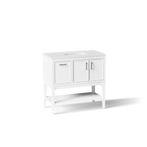 Winnow 36" bathroom vanity cabinet with sink and quartz top - K-33579-ASB-0