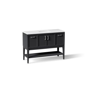 Winnow 48" bathroom vanity cabinet with sink and quartz top - K-33580-ASB-1WX