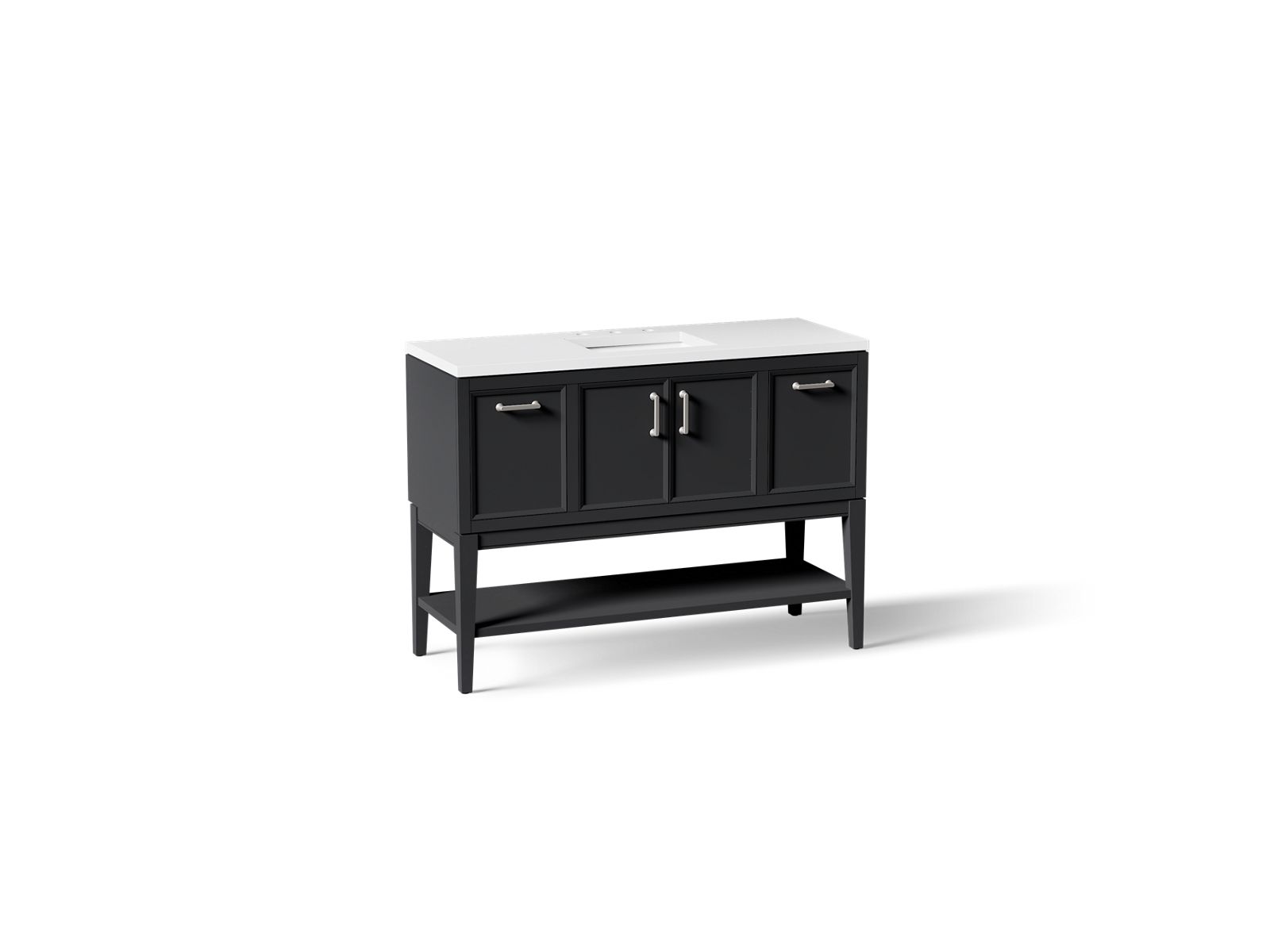 Winnow 48" bathroom vanity cabinet with sink and quartz top - K-33580-ASB-1WX