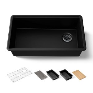 Billings 32-1/2" undermount single-bowl workstation kitchen sink - K-33710-PC-CM1