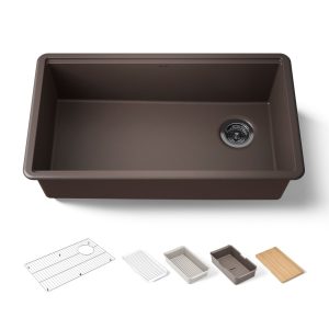 Billings 32-1/2" undermount single-bowl workstation kitchen sink - K-33710-PC-CM2
