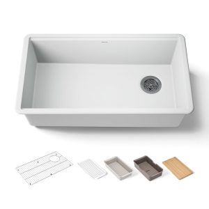 Billings 32-1/2" undermount single-bowl workstation kitchen sink - K-33710-PC-CM6