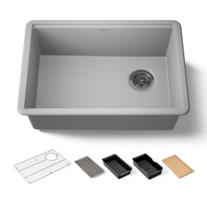 Billings 27" undermount single-bowl workstation kitchen sink - K-33713-PC-CM4