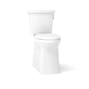 Corbelle Tall two-piece elongated toilet with skirted trapway, 1.28 gpf - K-33813-RA-0