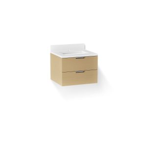 Maxstow 24" wall-hung bathroom vanity cabinet with sink and quartz top - K-34653-WEK