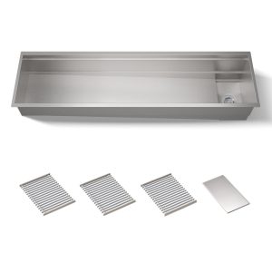 Synthos 69-3/4" undermount single-bowl kitchen sink - K-37905-NA