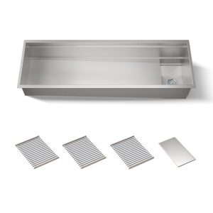 Synthos 57-3/4" undermount single-bowl kitchen sink - K-37906-NA