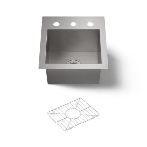 Vault 15" top-/undermount bar sink - K-3840-3-NA
