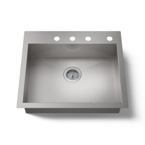 Vault 25" top-/undermount single-bowl kitchen sink - K-3894-4-NA
