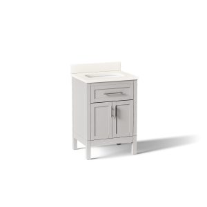 Hadron 24" bathroom vanity cabinet with sink and quartz top - K-39603-ASB-AGA