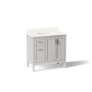 Hadron 36" bathroom vanity cabinet with sink and quartz top - K-39605-ASB-AGA