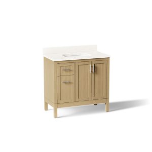 Hadron 36" bathroom vanity cabinet with sink and quartz top - K-39605-ASB-WEK