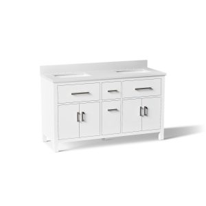 Kresla 60" bathroom vanity cabinet with sinks and quartz top - K-40641-BD1-0