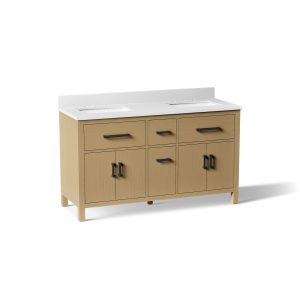 Kresla 60" bathroom vanity cabinet with sinks and quartz top - K-40641-BD1-WEK