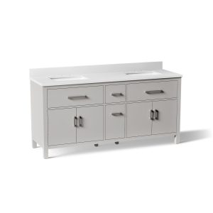 Kresla 72" bathroom vanity cabinet with sinks and quartz top - K-40642-BD1-AGA