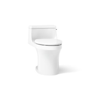 San Souci One-piece compact elongated toilet with concealed trapway, 1.28 gpf - K-5172-RA-0