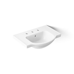 Veer 24" square pedestal bathroom sink - K-5248-8-0
