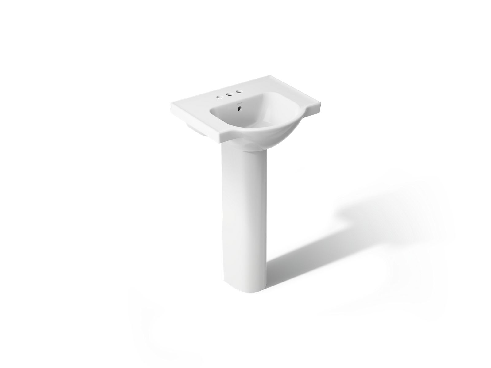Veer 21" rectangular pedestal bathroom sink - K-5265-4-0