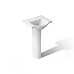 Veer 21" rectangular pedestal bathroom sink - K-5265-8-0