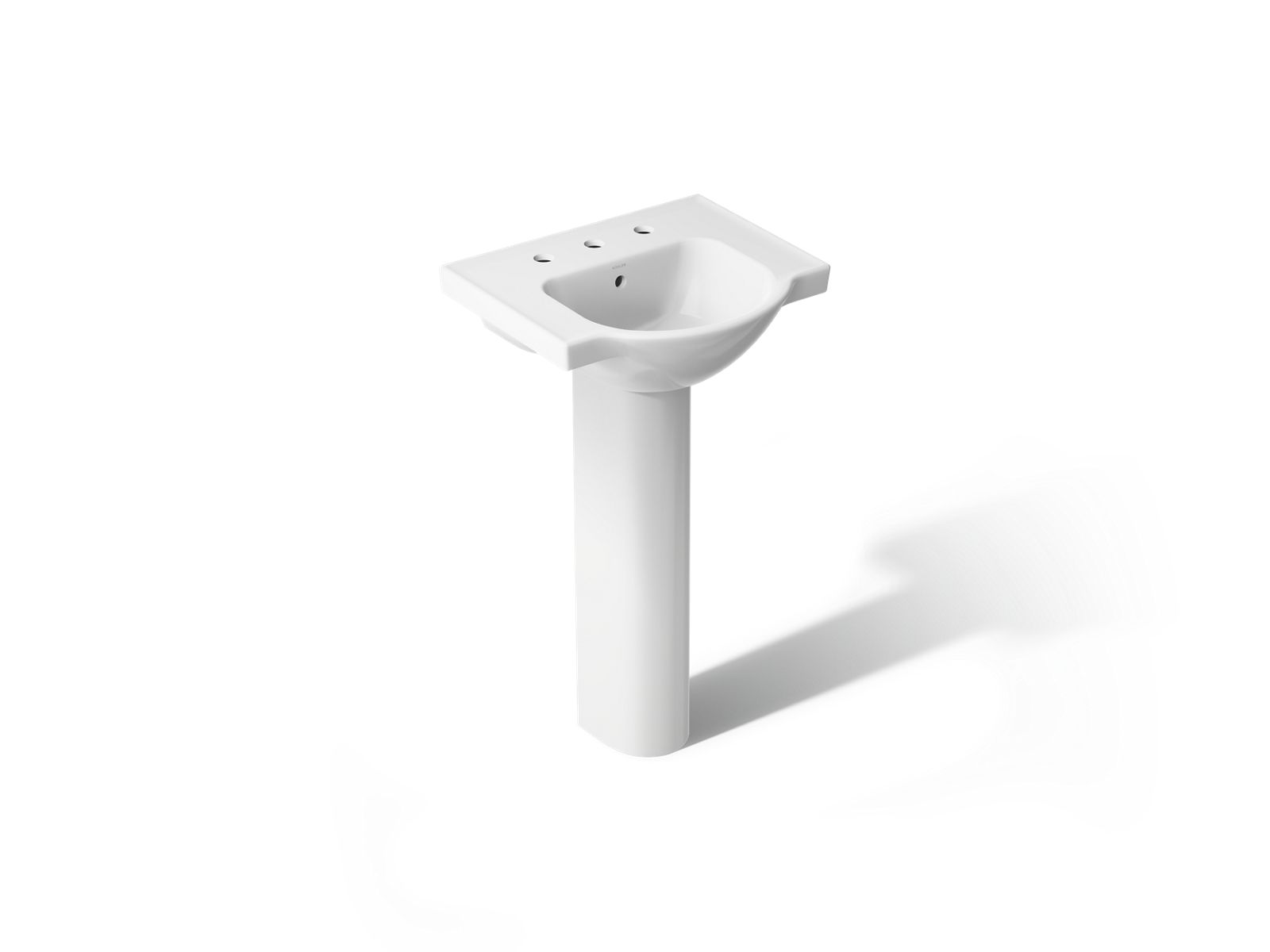 Veer 21" rectangular pedestal bathroom sink - K-5265-8-0