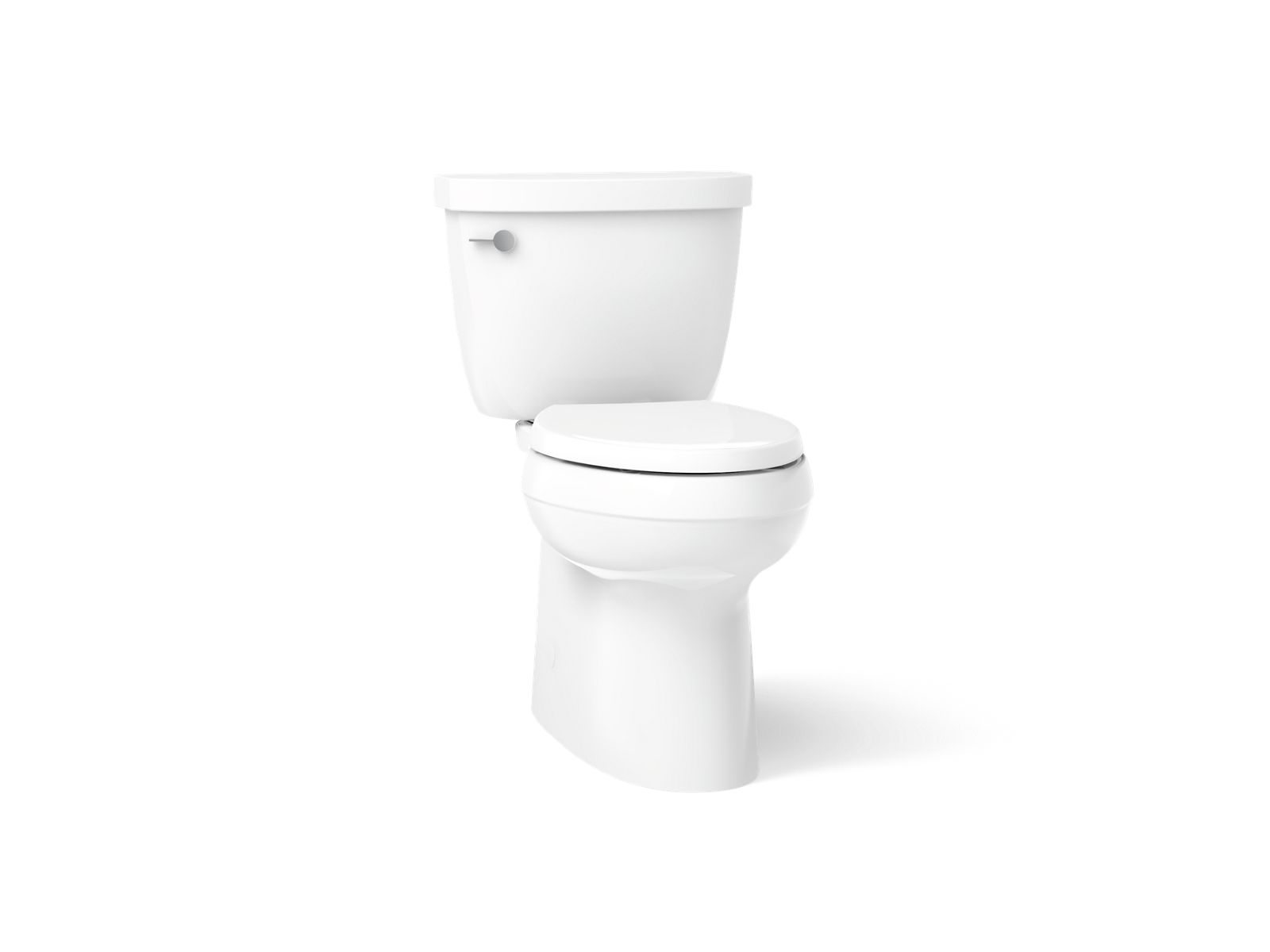 Cimarron Two-piece elongated toilet with skirted trapway, 1.28 gpf - K-5310-0