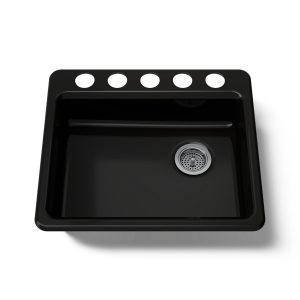 Riverby 25" undermount single-bowl kitchen sink - K-5479-5U-7