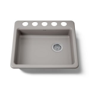 Riverby 25" undermount single-bowl kitchen sink - K-5479-5U-TRF