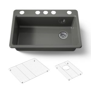 Riverby 33" undermount single-bowl kitchen sink - K-5871-5UA1-58