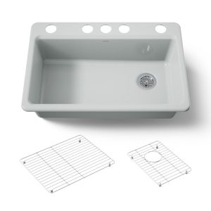 Riverby 33" undermount single-bowl kitchen sink - K-5871-5UA1-95