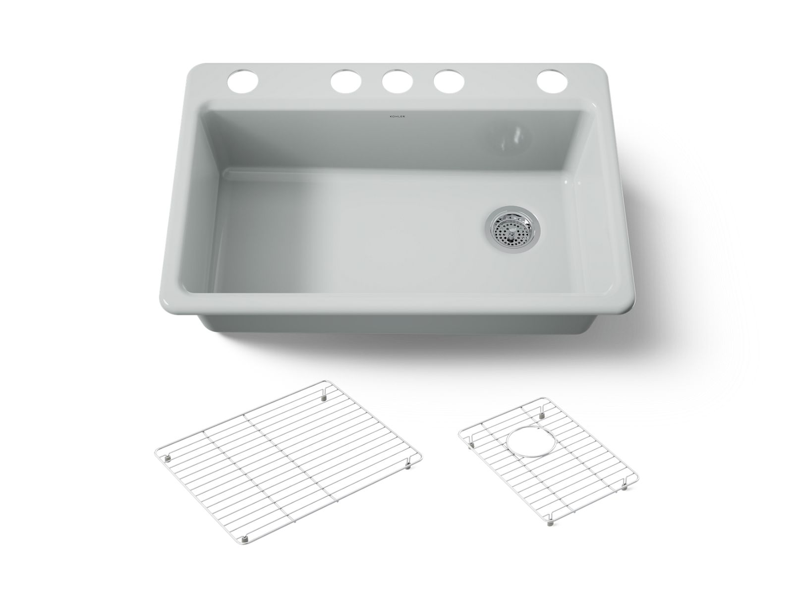 Riverby 33" undermount single-bowl kitchen sink - K-5871-5UA1-95