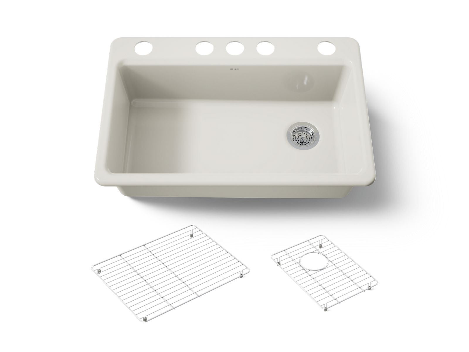 Riverby 33" undermount single-bowl kitchen sink - K-5871-5UA1-96