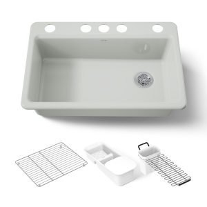 Riverby 33" undermount single-bowl kitchen sink - K-5871-5UA1-FF