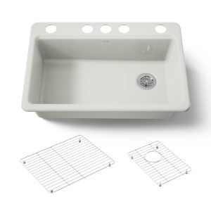 Riverby 33" undermount single-bowl kitchen sink - K-5871-5UA1-NY