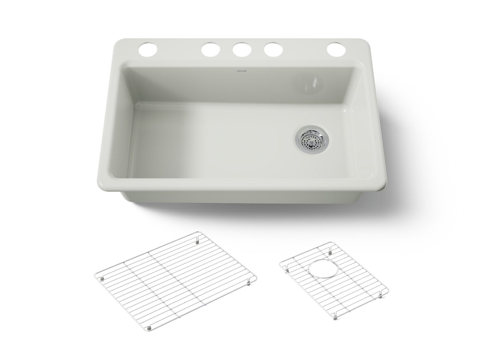 Riverby 33" undermount single-bowl kitchen sink - K-5871-5UA1-NY