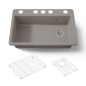 Riverby 33" undermount single-bowl kitchen sink - K-5871-5UA1-TRF