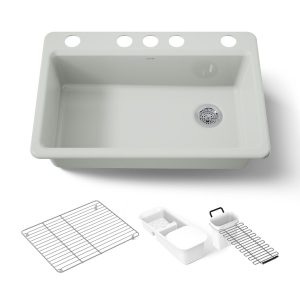 Riverby 33" undermount single-bowl workstation kitchen sink - K-5871-5UA3-FF