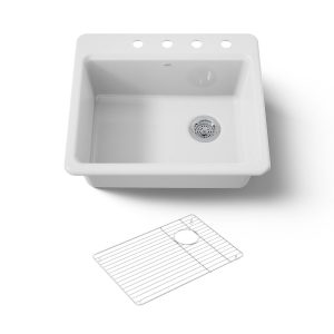 Riverby 25" top-mount single-bowl kitchen sink - K-5872-4A1-0
