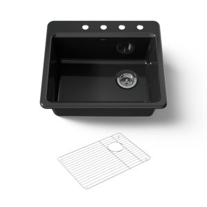 Riverby 25" top-mount single-bowl kitchen sink - K-5872-4A1-7