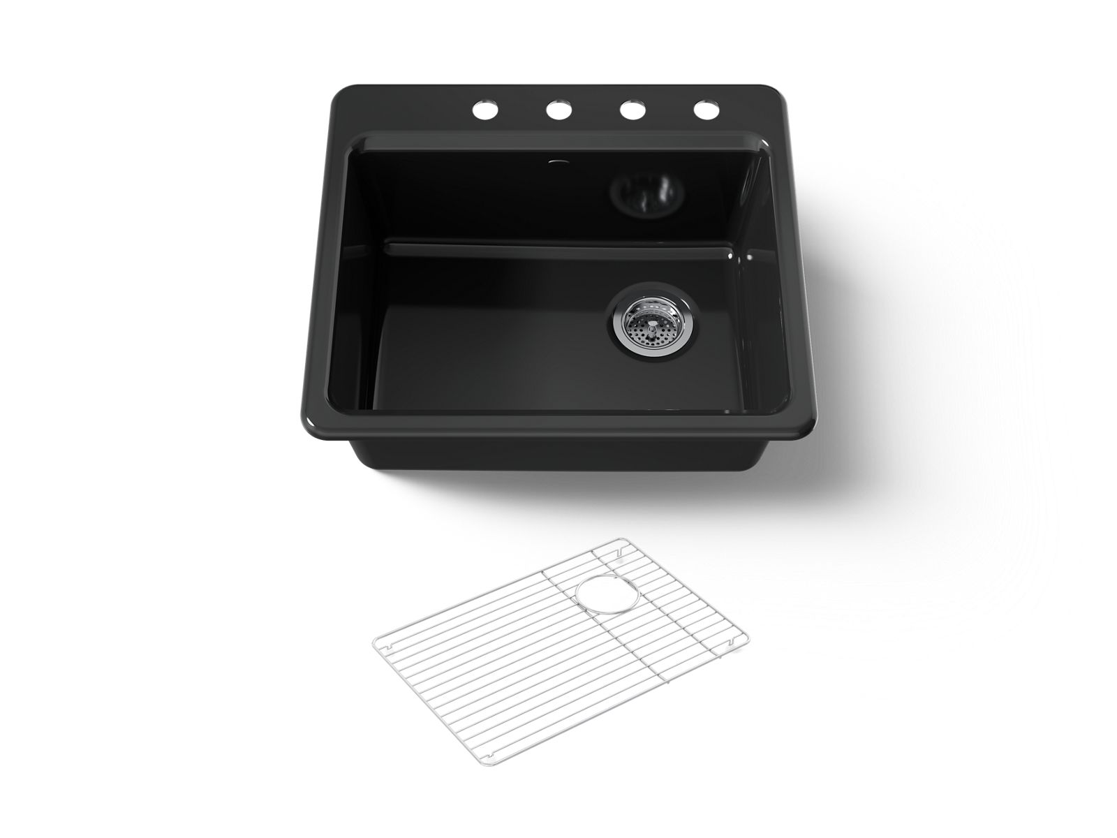 Riverby 25" top-mount single-bowl kitchen sink - K-5872-4A1-7