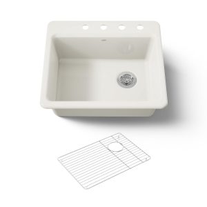 Riverby 25" top-mount single-bowl kitchen sink - K-5872-4A1-96