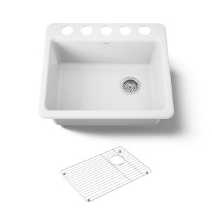 Riverby 25" undermount single-bowl kitchen sink - K-5872-5UA1-0