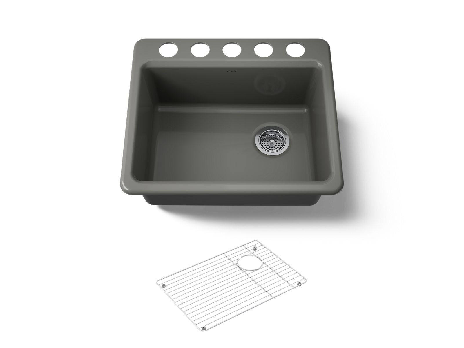 Riverby 25" undermount single-bowl kitchen sink - K-5872-5UA1-58