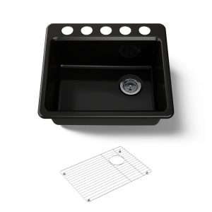 Riverby 25" undermount single-bowl kitchen sink - K-5872-5UA1-7