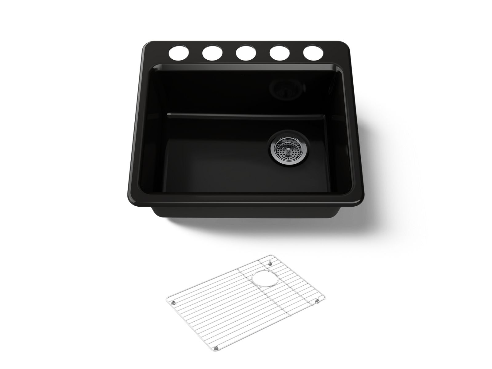Riverby 25" undermount single-bowl kitchen sink - K-5872-5UA1-7